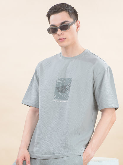 T-Shirt for Men | Breathable & Soft with Color Fastness Regular Fit Round Neck Poly Cotton Fabric Printed Pattern