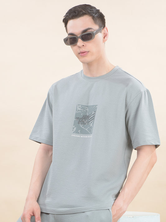T-Shirt for Men | Breathable & Soft with Color Fastness Regular Fit Round Neck Poly Cotton Fabric Printed Pattern