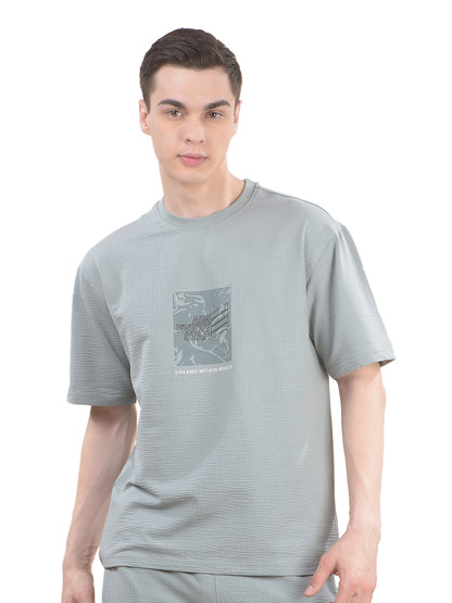T-Shirt for Men | Breathable & Soft with Color Fastness Regular Fit Round Neck Poly Cotton Fabric Printed Pattern