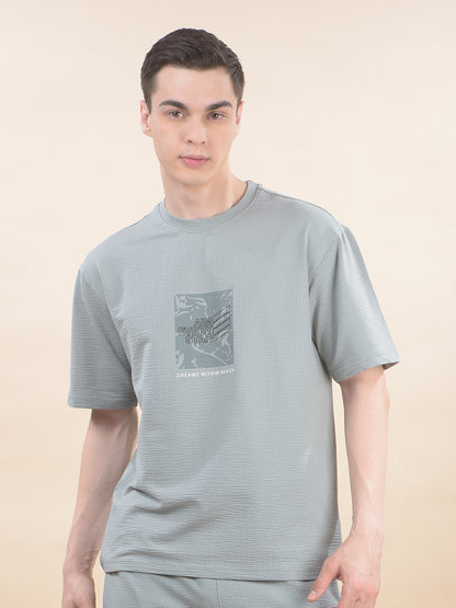 T-Shirt for Men | Breathable & Soft with Color Fastness Regular Fit Round Neck Poly Cotton Fabric Printed Pattern