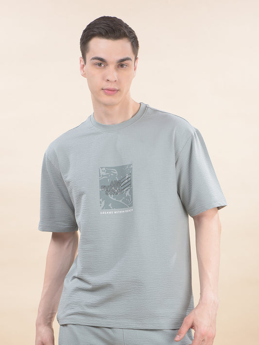 T-Shirt for Men | Breathable & Soft with Color Fastness Regular Fit Round Neck Poly Cotton Fabric Printed Pattern