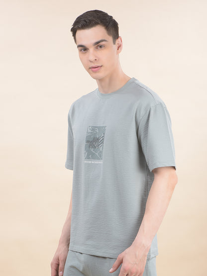T-Shirt for Men | Breathable & Soft with Color Fastness Regular Fit Round Neck Poly Cotton Fabric Printed Pattern