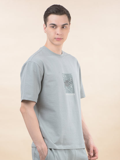 T-Shirt for Men | Breathable & Soft with Color Fastness Regular Fit Round Neck Poly Cotton Fabric Printed Pattern