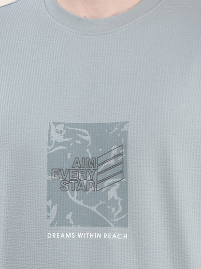 T-Shirt for Men | Breathable & Soft with Color Fastness Regular Fit Round Neck Poly Cotton Fabric Printed Pattern