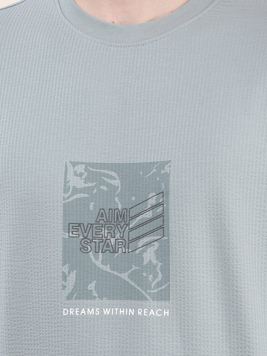 T-Shirt for Men | Breathable & Soft with Color Fastness Regular Fit Round Neck Poly Cotton Fabric Printed Pattern