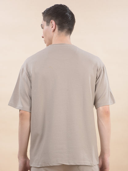 T-Shirt for Men | Breathable & Soft with Color Fastness Regular Fit Round Neck Poly Cotton Fabric Printed Pattern