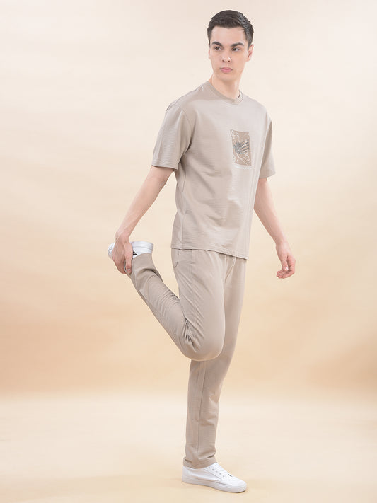 T-Shirt for Men | Breathable & Soft with Color Fastness Regular Fit Round Neck Poly Cotton Fabric Printed Pattern