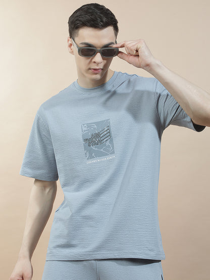 T-Shirt for Men | Breathable & Soft with Color Fastness Regular Fit Round Neck Poly Cotton Fabric Printed Pattern