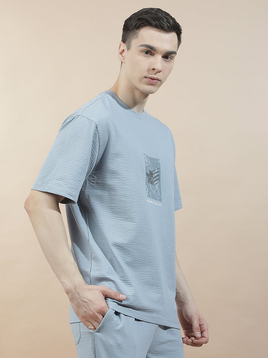 T-Shirt for Men | Breathable & Soft with Color Fastness Regular Fit Round Neck Poly Cotton Fabric Printed Pattern