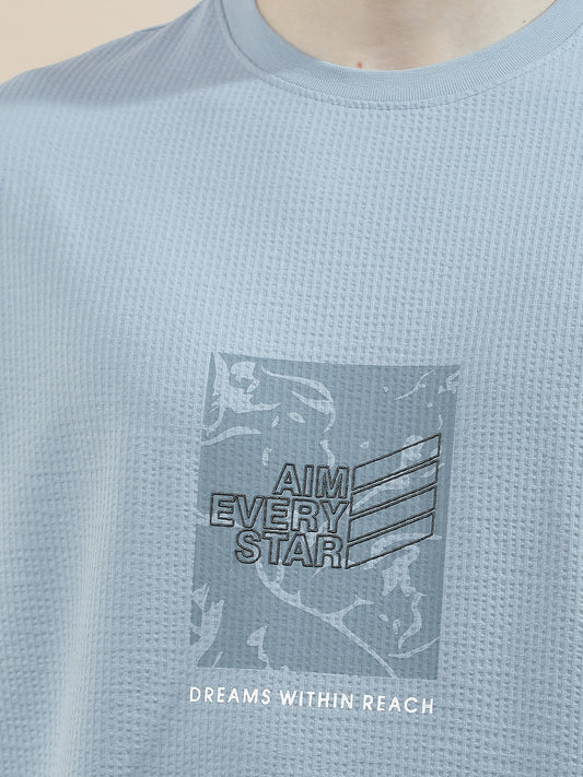 T-Shirt for Men | Breathable & Soft with Color Fastness Regular Fit Round Neck Poly Cotton Fabric Printed Pattern