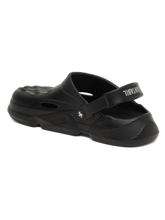 Men's Black Solid Casual Comfortable Clogs