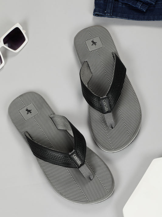 Casual Flip Flop for Men | Lightweight & Comfortable with Cushioned Insole Silicon Upper Rubber Sole Slip on Closure.
