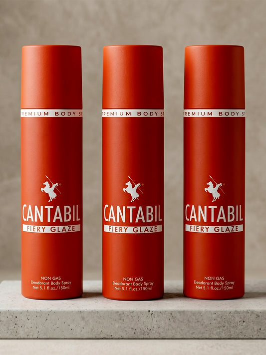 Unisex Fiery Glaze - Orange Deodrant - Pack of 3 ( 150 ml each )