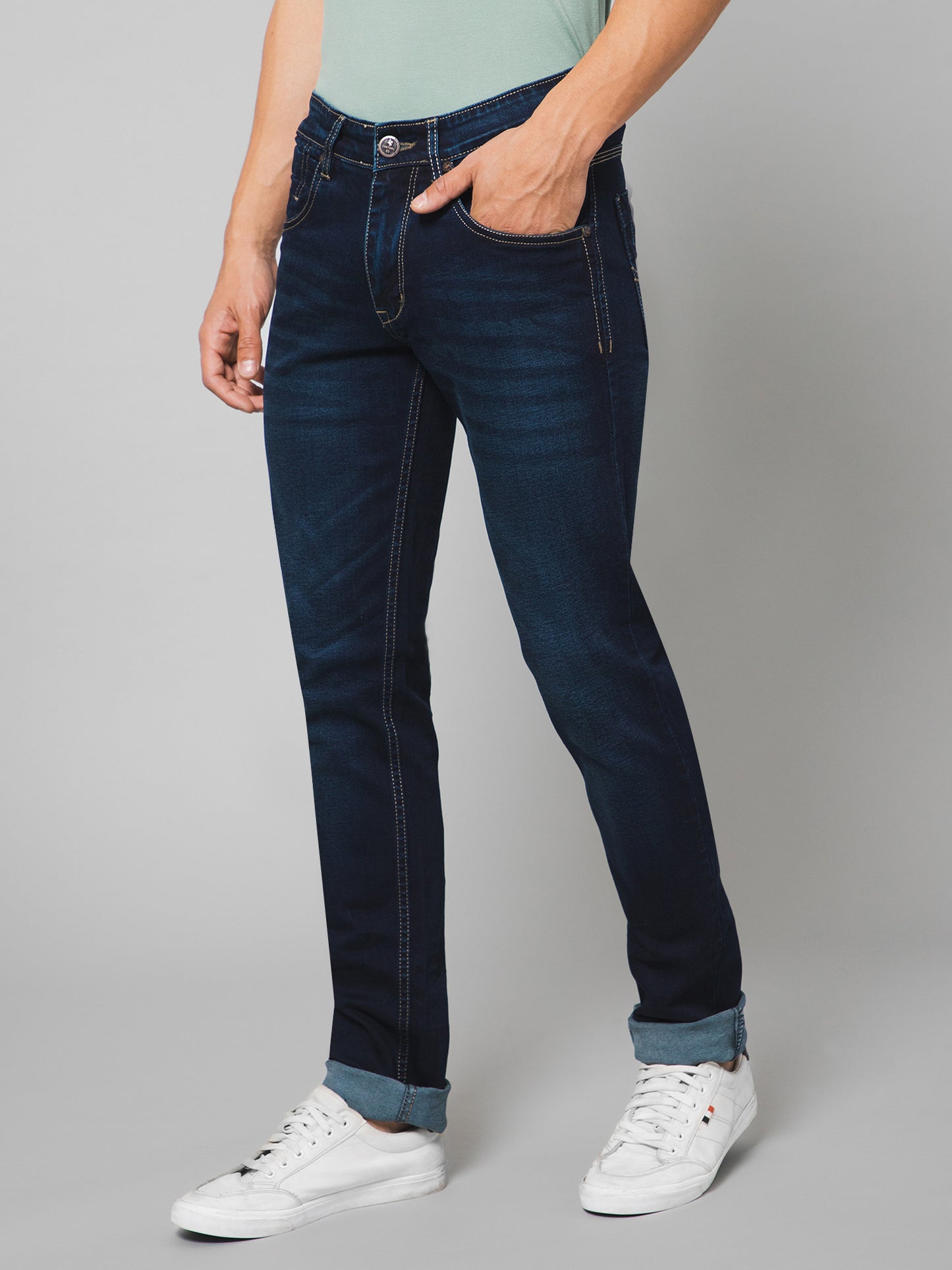 Cantabil Men Dark Blue Jeans (7132829745291)