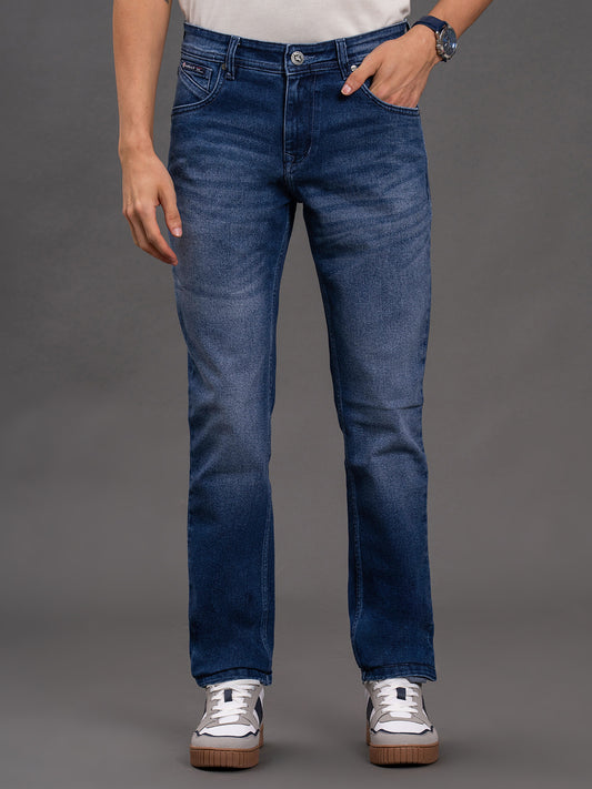 Men's Blue Ultra Narrow Fit Casual Denim Jeans