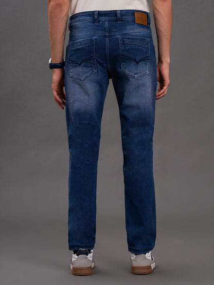 Men's Blue Ultra Narrow Fit Casual Denim Jeans