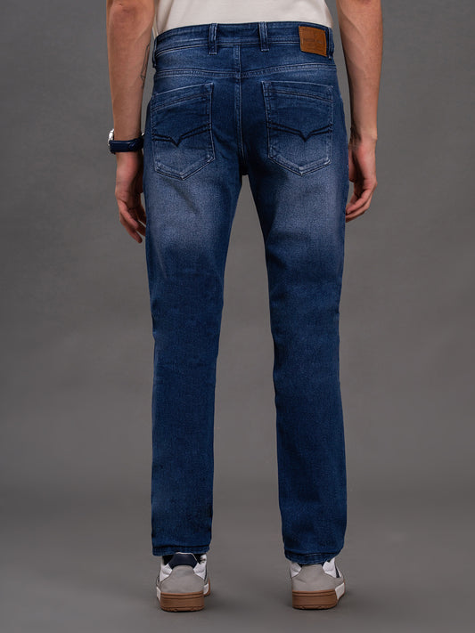 Men's Blue Ultra Narrow Fit Casual Denim Jeans