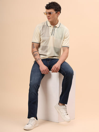 Denim Jeans for Men l Breathable & Soft with Color Fastness Ultra Narrow Fit Cotton Fabric Solid Pattern Button Closure