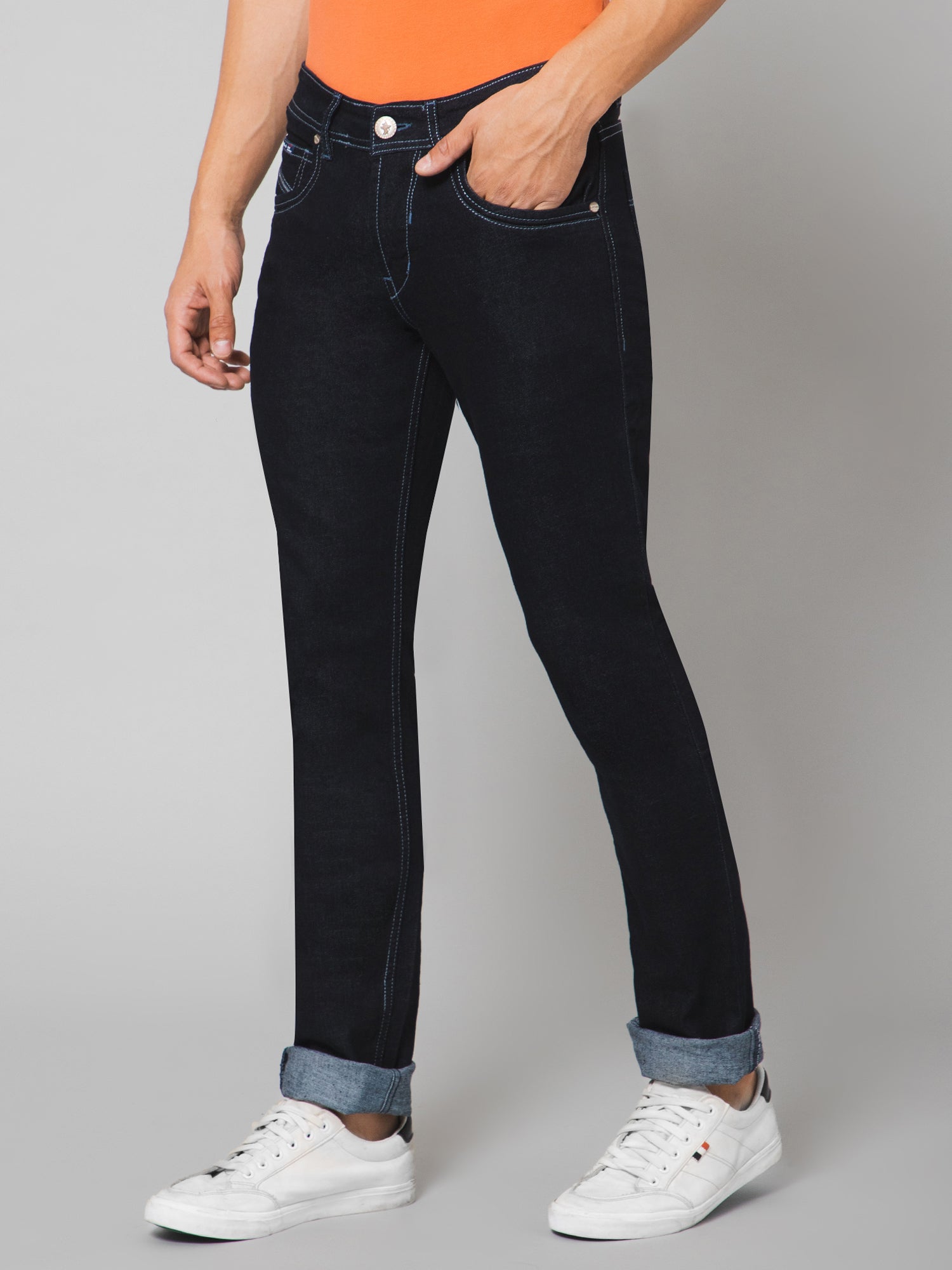 Cantabil Men Raw Wash Jeans (7132833808523)