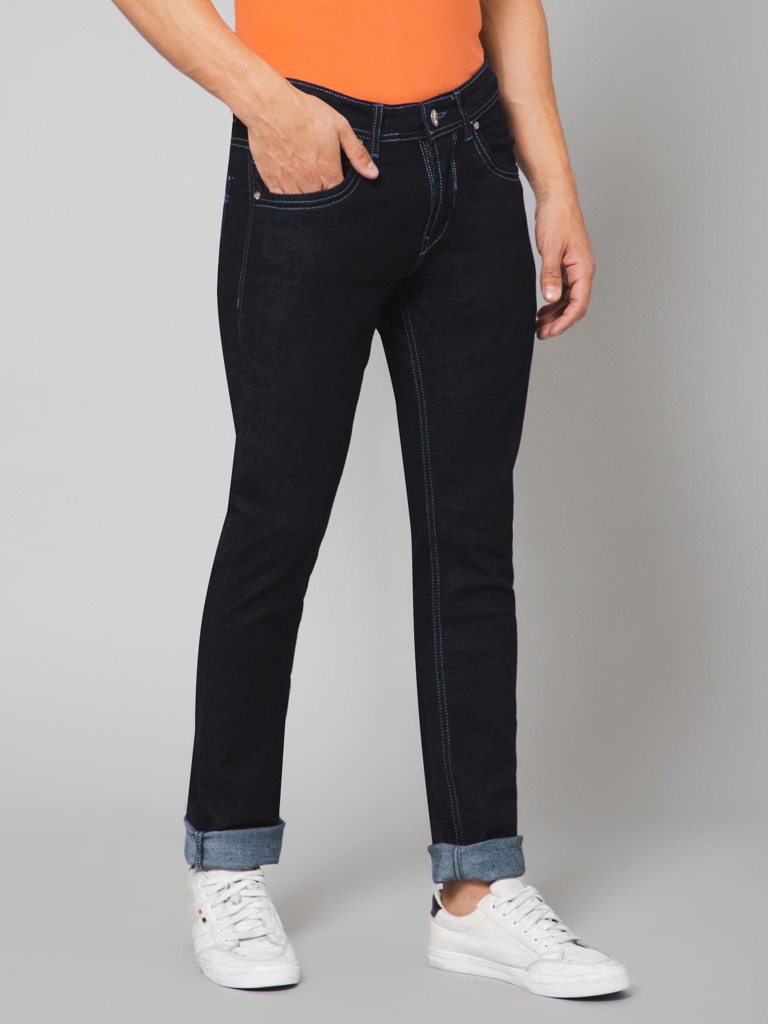 Cantabil Men Raw Wash Jeans (7132833808523)