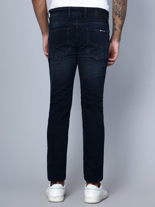 Denim Jeans for Men l Breathable & Soft with Color Fastness Ultra Narrow Fit Cotton Fabric Solid Pattern Button Closure
