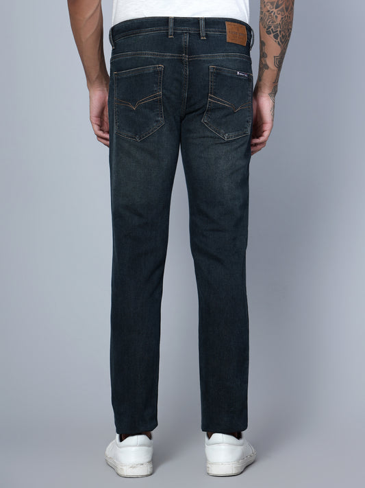 Denim Jeans for Men l Breathable & Soft with Color Fastness Ultra Narrow Fit Cotton Fabric Solid Pattern Button Closure