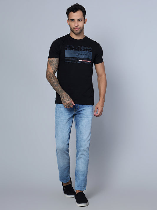 Denim Jeans for Men l Breathable & Soft with Color Fastness Ultra Narrow Fit Cotton Fabric Solid Pattern Button Closure