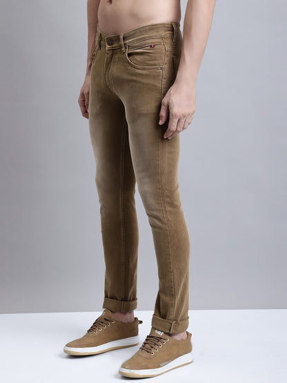 Cantabil Men Khaki Clean Look Casual Jeans (7156164919435)