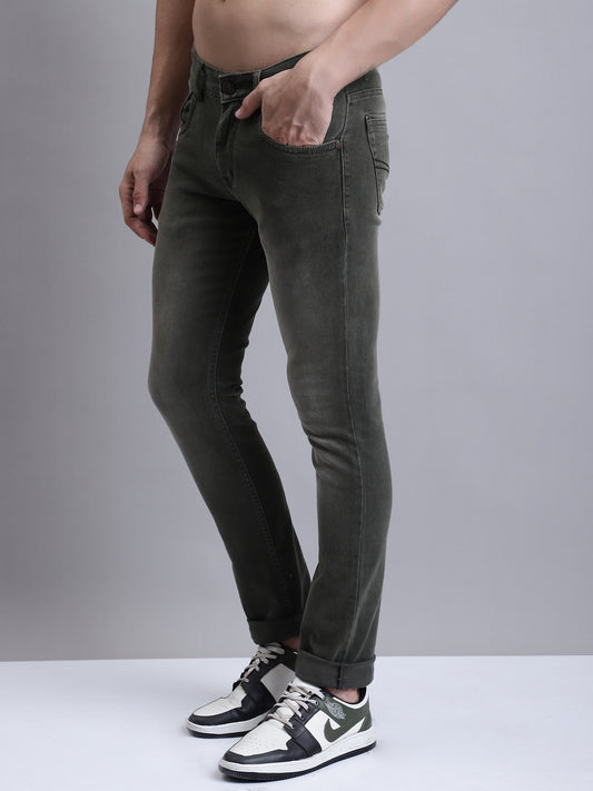 Cantabil Men Dark Grey Clean Look Casual Jeans (7156335444107)