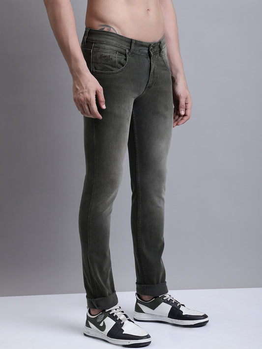 Cantabil Men Dark Grey Clean Look Casual Jeans (7156335444107)