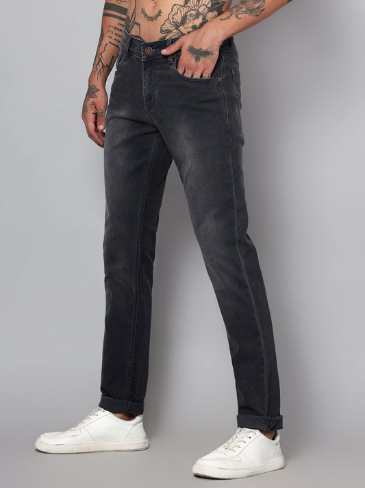 Cantabil Men Dark Grey Clean Look Jeans (7153633919115)