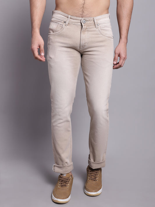 Cantabil Men Beige Stretchable Jeans (7137620000907)