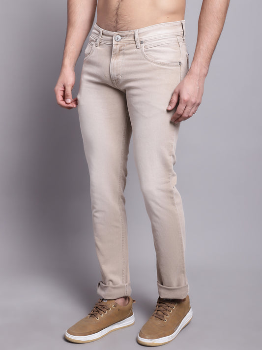 Cantabil Men Beige Stretchable Jeans (7137620000907)