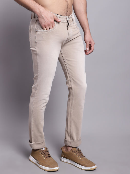 Cantabil Men Beige Stretchable Jeans (7137620000907)