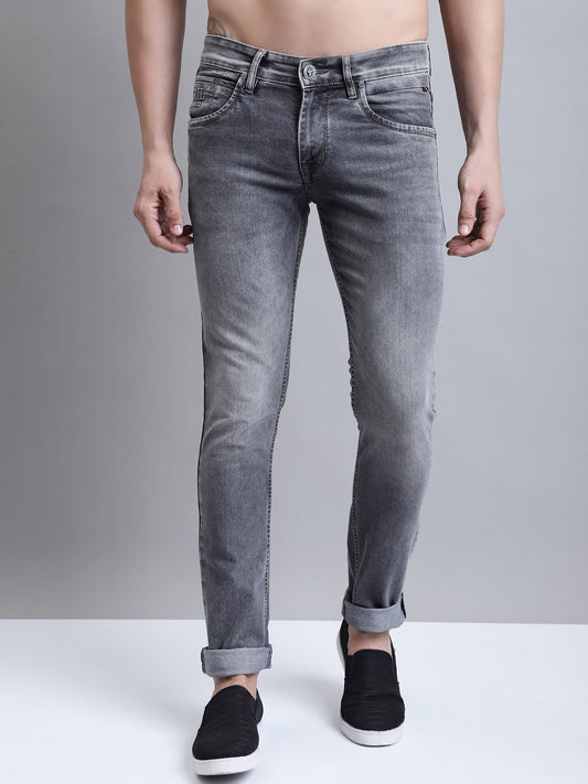 Cantabil Men Grey Clean Look Casual Jeans (7156152402059)