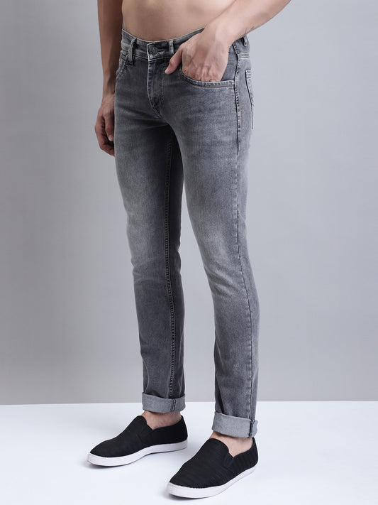 Cantabil Men Grey Clean Look Casual Jeans (7156152402059)
