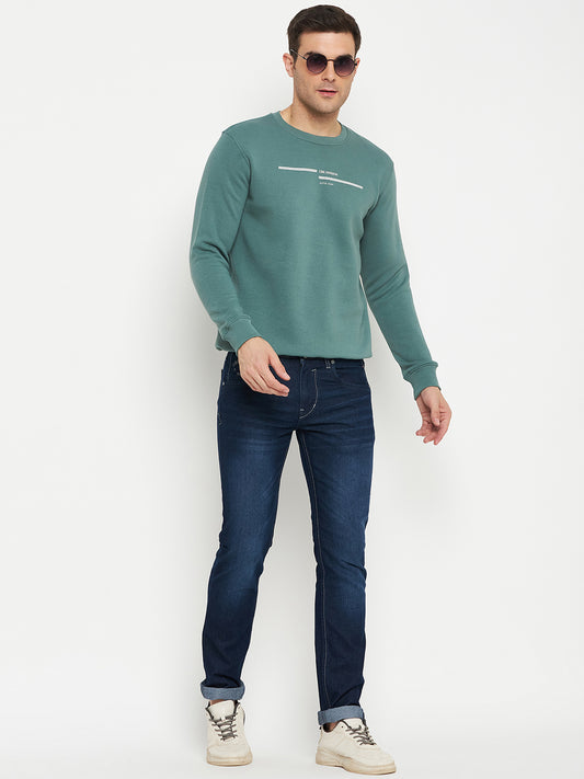 Denim Jeans for Men l Breathable & Soft with Color Fastness Ultra Narrow Fit Cotton Fabric Solid Pattern Button Closure