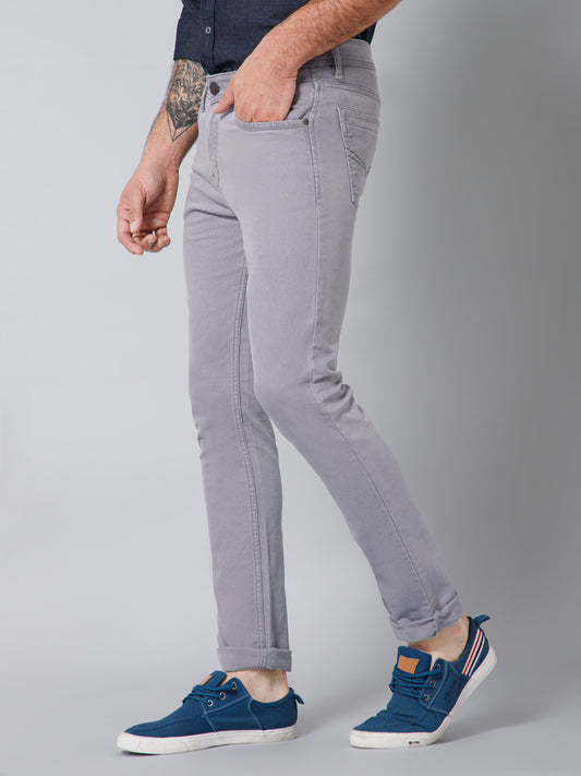 Denim Jeans for Men l Breathable & Soft with Color Fastness Ultra Narrow Fit Cotton Fabric Solid Pattern Button Closure