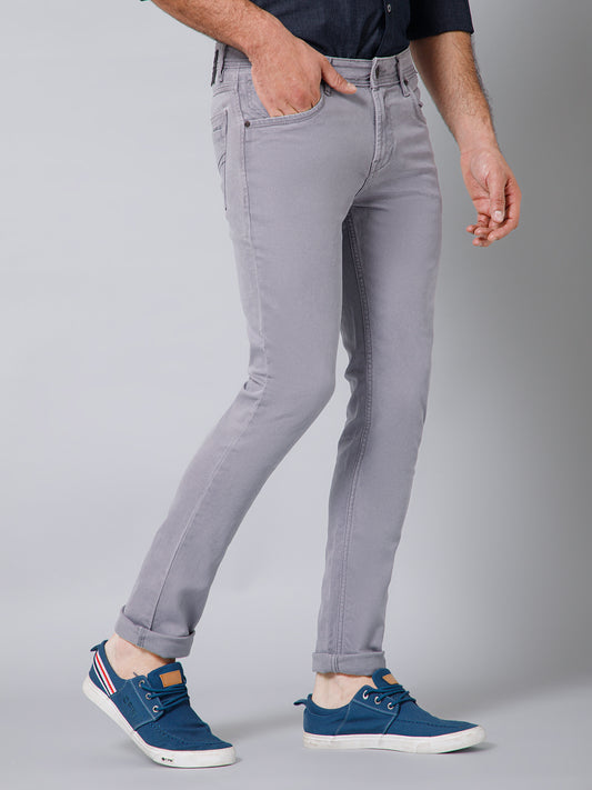 Denim Jeans for Men l Breathable & Soft with Color Fastness Ultra Narrow Fit Cotton Fabric Solid Pattern Button Closure