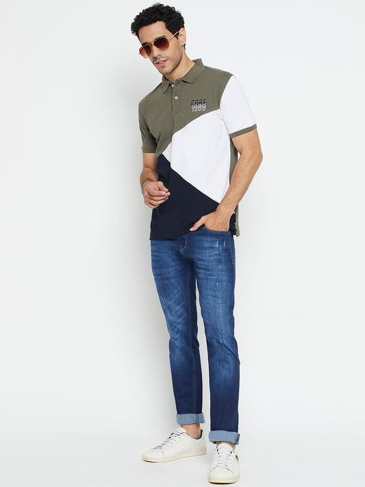 Denim Jeans for Men l Breathable & Soft with Color Fastness Ultra Narrow Fit Cotton Fabric Solid Pattern Button Closure