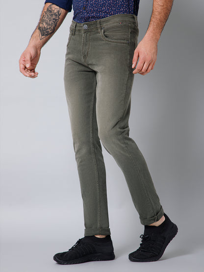Denim Jeans for Men l Breathable & Soft with Color Fastness Ultra Narrow Fit Cotton Fabric Solid Pattern Button Closure