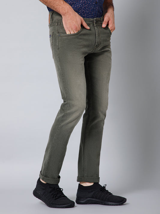 Denim Jeans for Men l Breathable & Soft with Color Fastness Ultra Narrow Fit Cotton Fabric Solid Pattern Button Closure