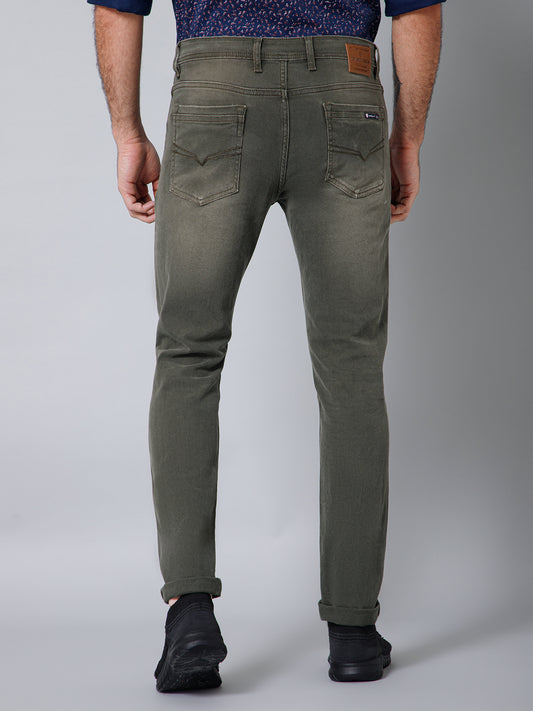 Denim Jeans for Men l Breathable & Soft with Color Fastness Ultra Narrow Fit Cotton Fabric Solid Pattern Button Closure