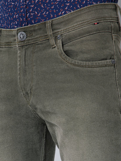 Denim Jeans for Men l Breathable & Soft with Color Fastness Ultra Narrow Fit Cotton Fabric Solid Pattern Button Closure