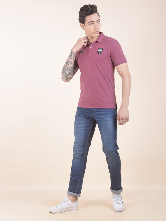 Men's Dark Mercerised Slim Fit Casual Denim Jeans