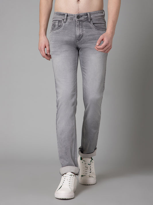 Denim Jeans for Men l Breathable & Soft with Color Fastness Ultra Narrow Fit Cotton Fabric Solid Pattern Button Closure