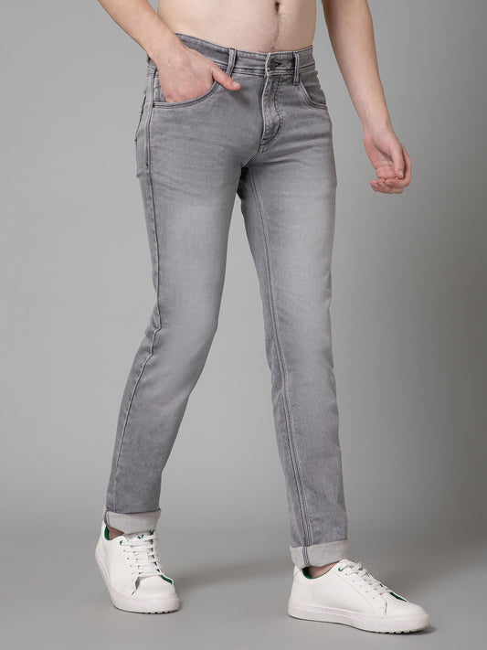 Denim Jeans for Men l Breathable & Soft with Color Fastness Ultra Narrow Fit Cotton Fabric Solid Pattern Button Closure