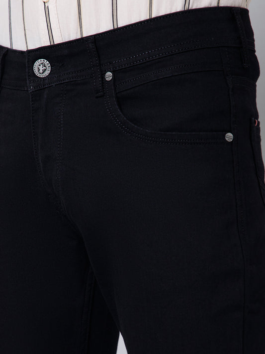 Denim Jeans for Men l Breathable & Soft with Color Fastness Ultra Narrow Fit Cotton Fabric Solid Pattern Button Closure