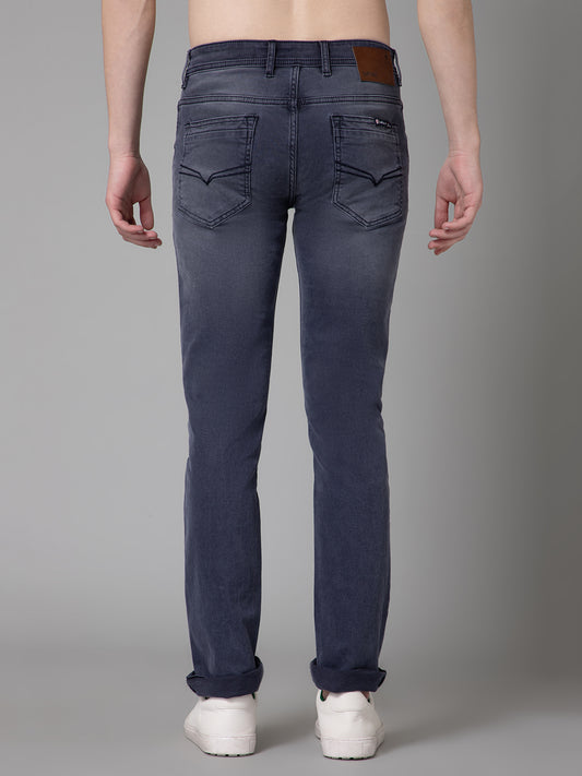 Denim Jeans for Men l Breathable & Soft with Color Fastness Ultra Narrow Fit Cotton Fabric Solid Pattern Button Closure