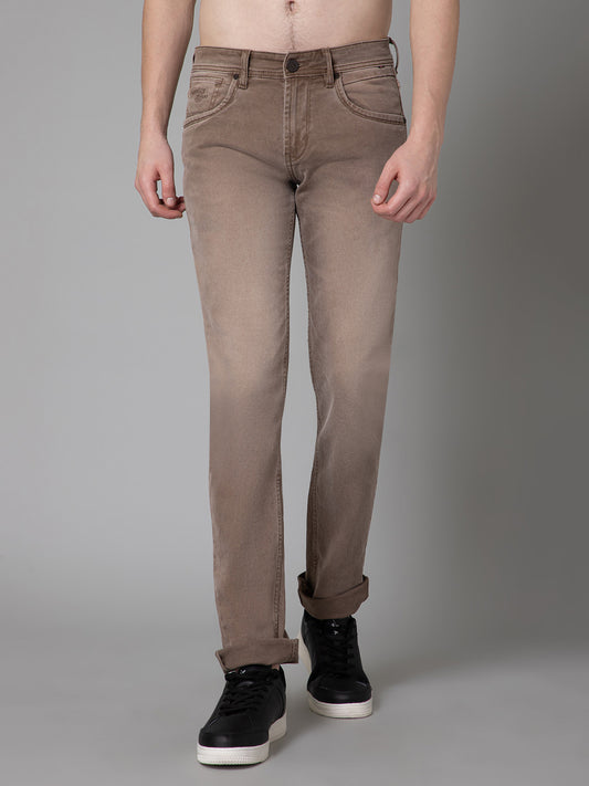 Denim Jeans for Men l Breathable & Soft with Color Fastness Ultra Narrow Fit Cotton Fabric Solid Pattern Button Closure